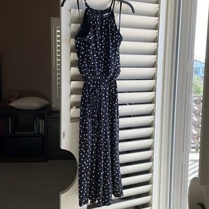 Beautiful polka pot Keyhole halter style neckline jumper. NWOT